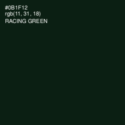 #0B1F12 - Racing Green Color Image